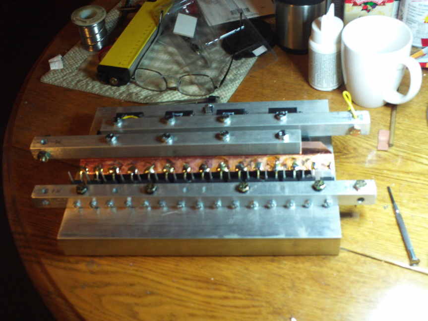 Blackpanther St S Home Brew Dc Motor Controller Page 4 Diy Here Are A Few New Pics Of The Cur Progress First Is Freewheel Diodes Mounted To Positive Buss And Soldered Copper Connection Strip